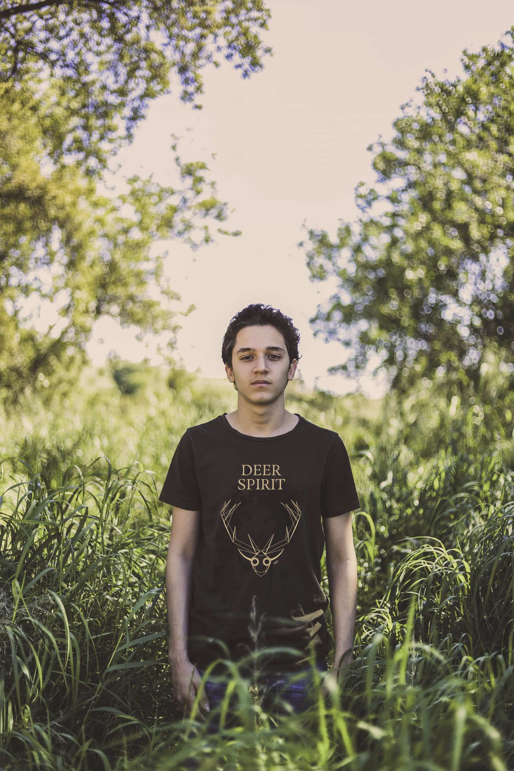 Deer Spirit Gold Tencel Tshirt