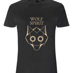 Men's Tencel Tshirt Wolf spirit gold