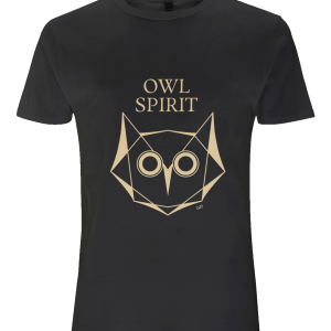 Men's Tencel T-Shirt Owl spirit gold