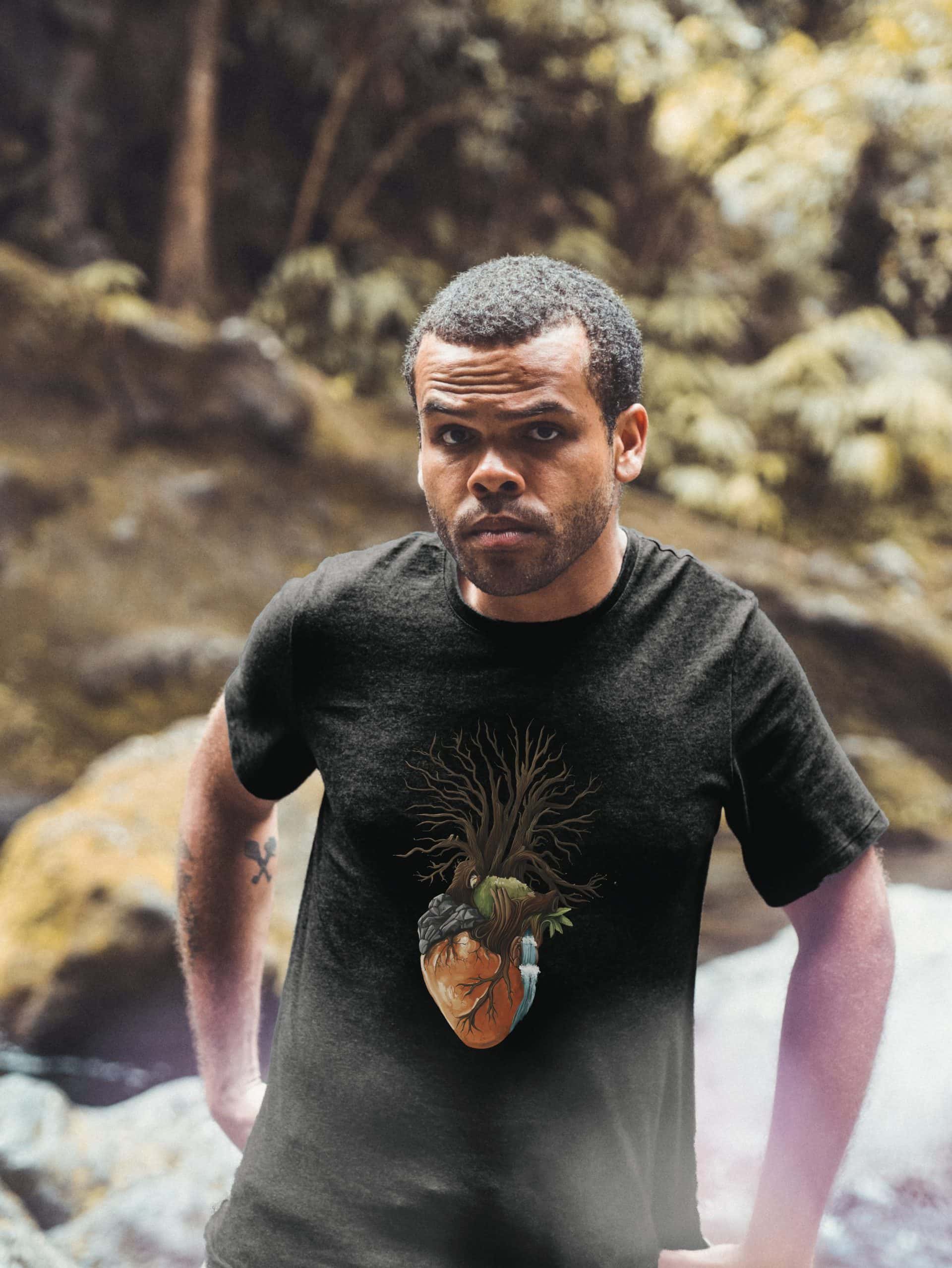 Men modal tshirt Heartree Black