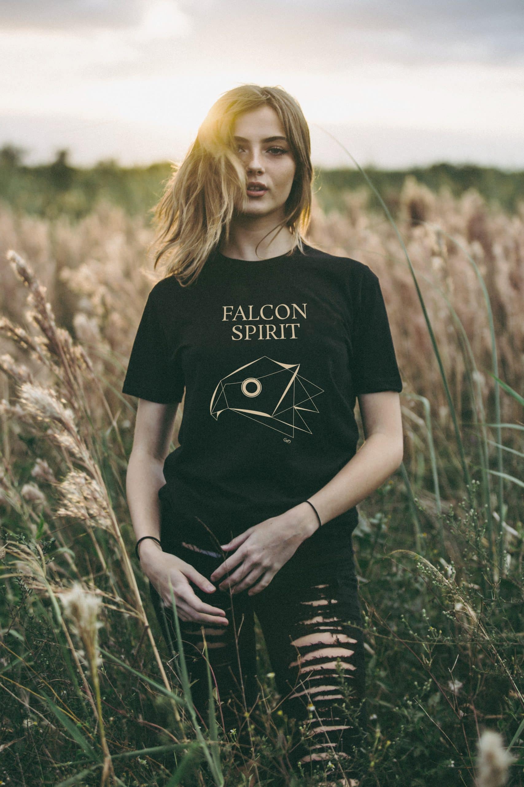 Val Sauvage Women Tencel top Falcon Spirit Gold